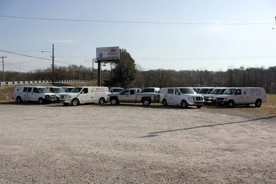The Rick's Lock & Key fleet of mobile locksmith units