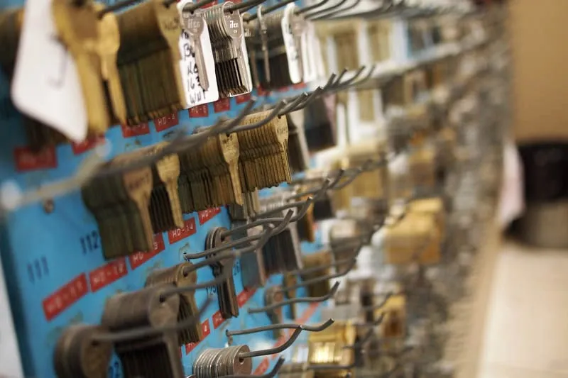Inside the Rick's Lock & Key showroom in Chattanooga